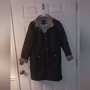 Talbot's Black  Quilted Women's Coat Size L